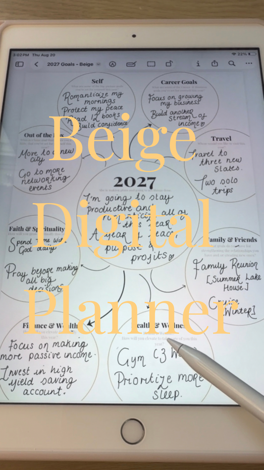 2027 Digital Planner Beige