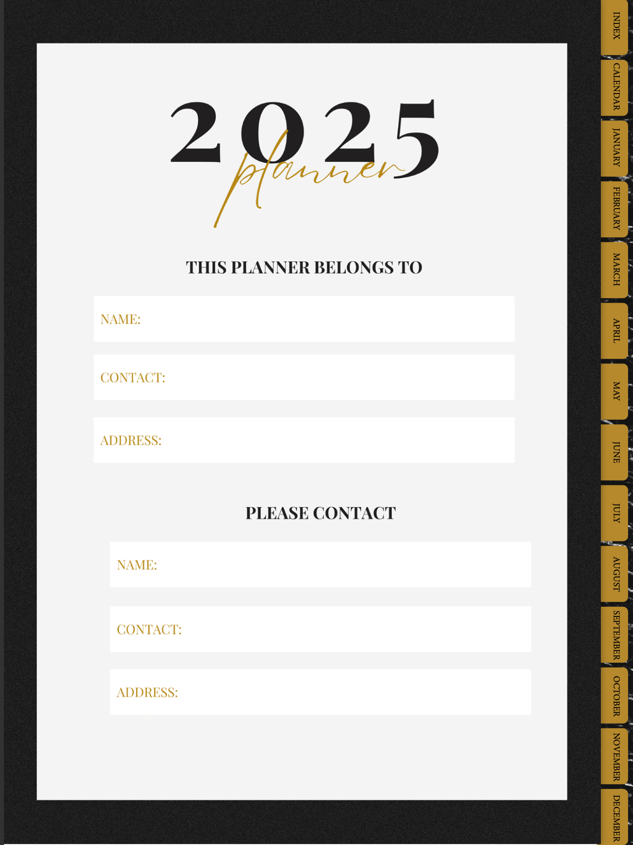 Digital Planner, She Who Elevates 2025, Black