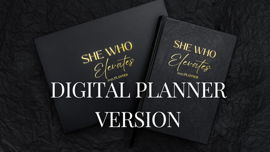 Digital Planner, She Who Elevates 2025, Black
